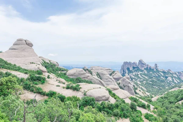 Une Vue Imprenable Sur Montagne Sant Jeroni Catalogne Espagne — Photo