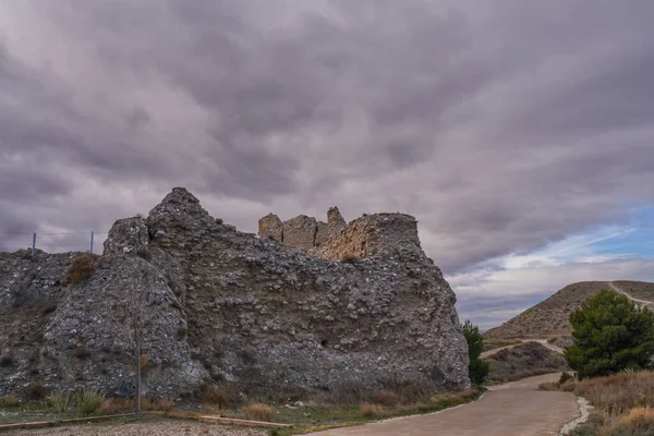 Περιοχή Monegros Στο Alfajarin Χωριό Zaragoza Aragon Ισπανία Ευρώπη — Φωτογραφία Αρχείου