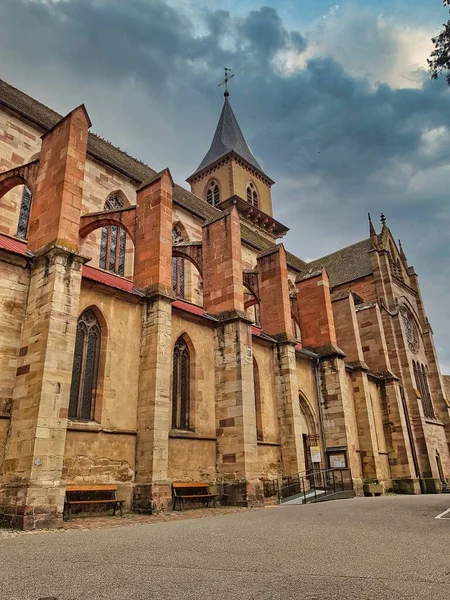 Kirche Einem Dorf Frankreich Bei Deutschland Europa — Stockfoto