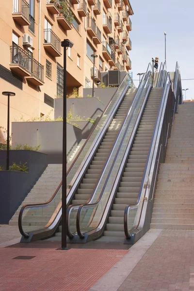 Plasencia España Jun 2011 Una Fotografía Las Escaleras Mecánicas Reciente — Foto de Stock