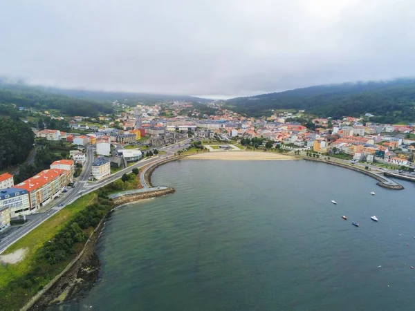 Vista Aérea Vila Piscatória Espanha Drone Foto — Fotografia de Stock