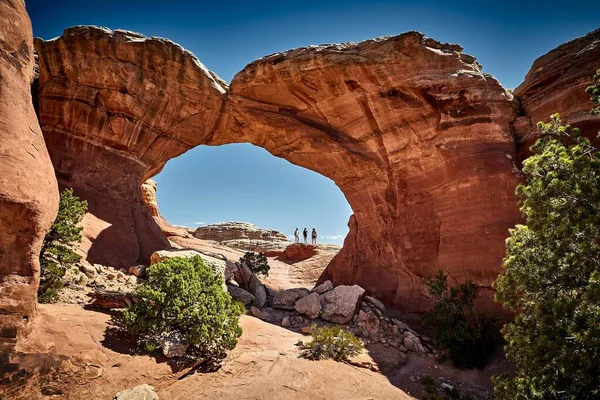 Eine Wunderschöne Landschaft Des Broken Arm Arches National Park Utah — Stockfoto