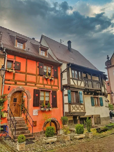 Vista Das Casas Tradicionais Alsácia França Europa — Fotografia de Stock