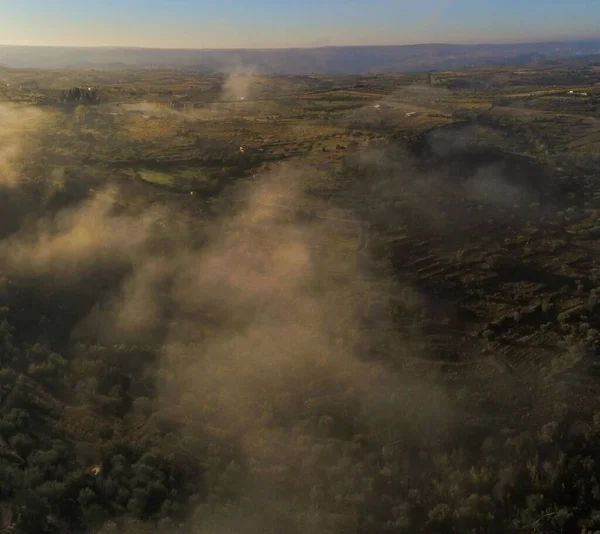 Veduta Aerea Del Paesaggio Nel Parco Nazionale Spagna Drone Foto — Foto Stock