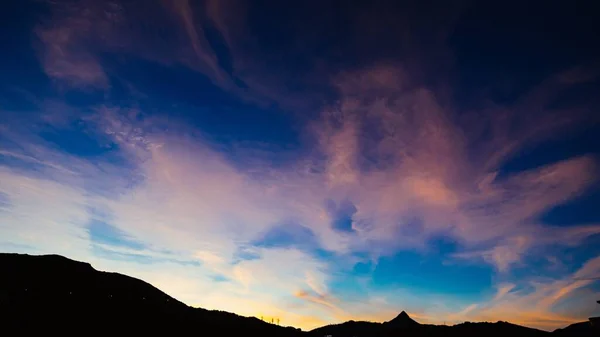 Krásný Záběr Barevné Oblohy Během Západu Slunce — Stock fotografie