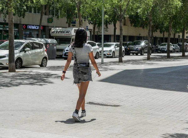 Barcelona Spagna Giugno 2020 Coronavirus Persone Strada Durante Pandemia Del — Foto Stock