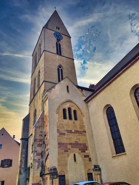 Bella Chiesa Nel Nord Della Francia Vicino Alla Germania — Foto Stock