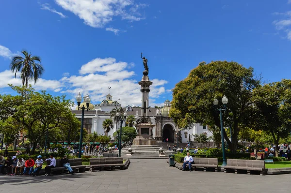 Quito Ecuador Října 2017 Pohled Ulice Quito Centru Historická Arquitecture — Stock fotografie