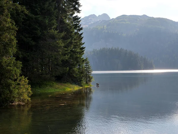 Krásný Záběr Horské Krajiny Úžasným Jezerem Národním Parku Durmitor Černá — Stock fotografie