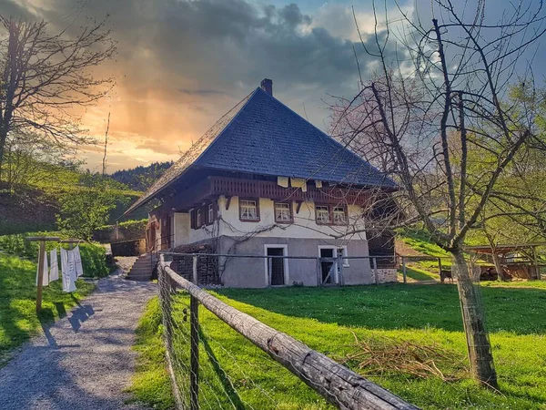 Det Alsace Traditionella Hus Det Historiska Området Frankrike Europa — Stockfoto