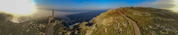 Widok Lotu Ptaka Rocky Coast Area Hiszpanii Europie Zdjęcie Drona — Zdjęcie stockowe