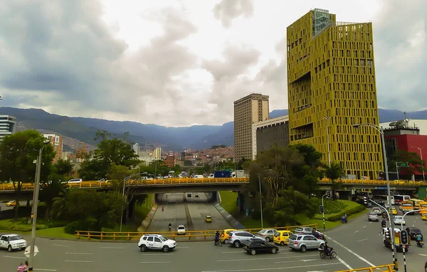 Bogota Colômbia Abr 2020 Vista Cidade Bogotá Tráfego Edifícios Vista — Fotografia de Stock