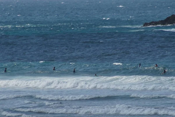 Surfista Praia Galiza Coruna Espanha Europa — Fotografia de Stock