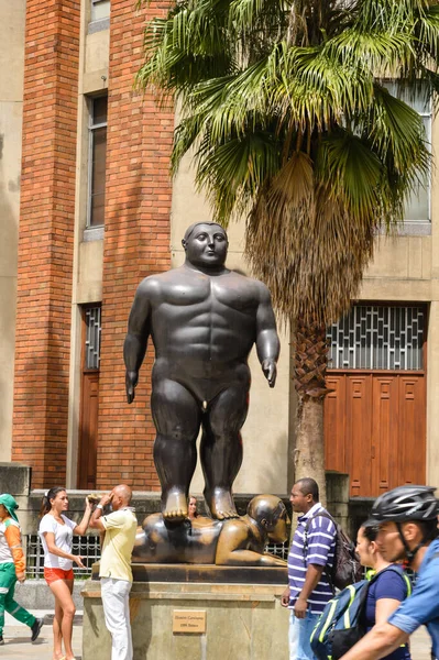 Medellin Colombia Lug 2020 Statue Situate Plaza Botero Punto Turistico — Foto Stock
