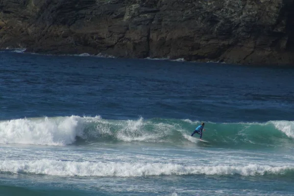 Surfer Strand Von Galicien Coruna Spanien Europa — Stockfoto