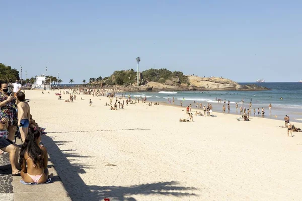 Rio Janeiro Brasile Lug 2020 Riapre Spiaggia Ipanema Attività Sportive — Foto Stock