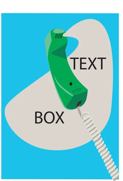 Egy Telefon Beszédbuborék Függőleges Illusztrációja Fehér Alapon Elkülönített Szövegrésszel — Stock Fotó