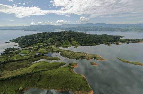 Uma Paisagem Aérea Das Selvas Lacandon Cercada Por Lagos Chiapas — Fotografia de Stock