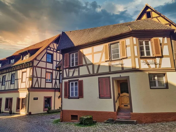 Elsass Traditionelle Häuser Der Historischen Gegend Von Frankreich Europa — Stockfoto