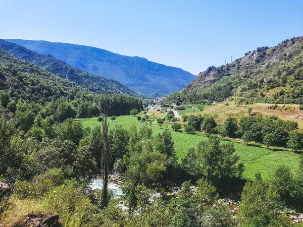 Luftaufnahme Eines Von Bergen Umgebenen Waldes — Stockfoto