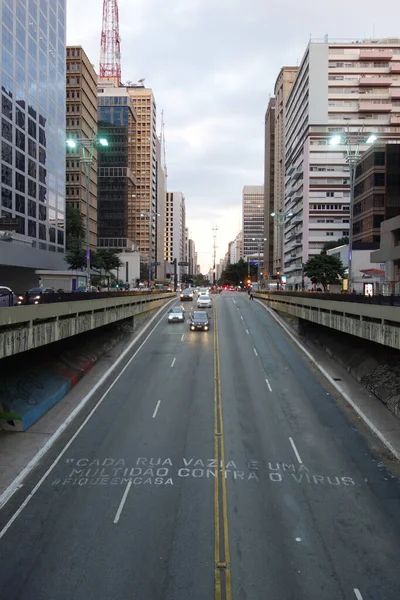 Sao Paulo Brasile Lug 2020 Famoso Viale Paulista Nella Città — Foto Stock