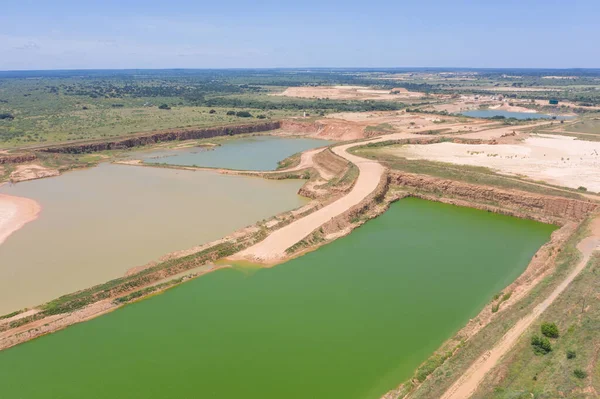 Luftaufnahme Eines Grünen Sandsteinbruchs Texas Usa — Stockfoto