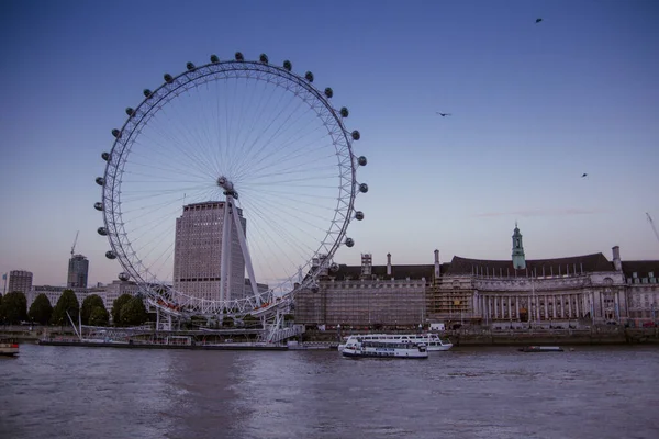 London Förenade Kungariket Jul 2015 Panoramautsikt Över London Eye Från — Stockfoto