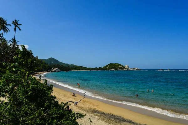 Una Toma Aérea Una Hermosa Costa Arenosa — Foto de Stock