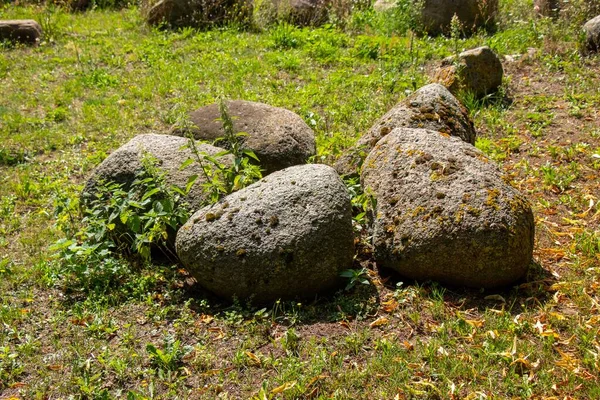 Closeup Shot Big Rock Grass — Stock Photo, Image