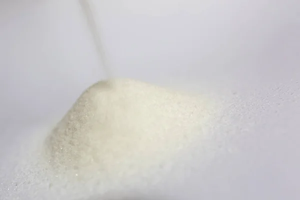 Closeup Shot Pure Refined Sugar White Background — Stock Photo, Image