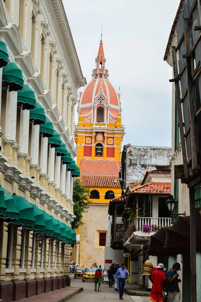 Cartagena Colombia Nov 2017 Zicht Een Straat Van Cartagena Het — Stockfoto
