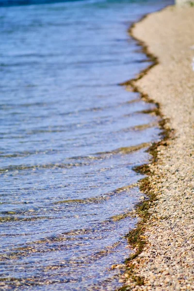 Vertical Shot Sea Sandy Beach — Stock Photo, Image