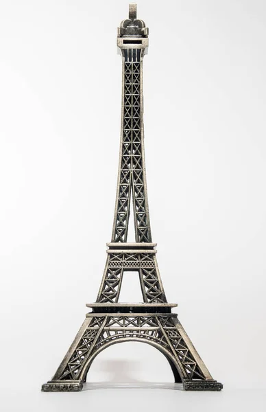 Vertical Shot Eiffel Tower Paris France Isolated White Background — Stock Photo, Image