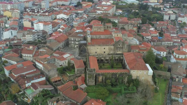 Vista Aérea Tui Galiza Espanha Fronteira Portugal Drone Foto — Fotografia de Stock