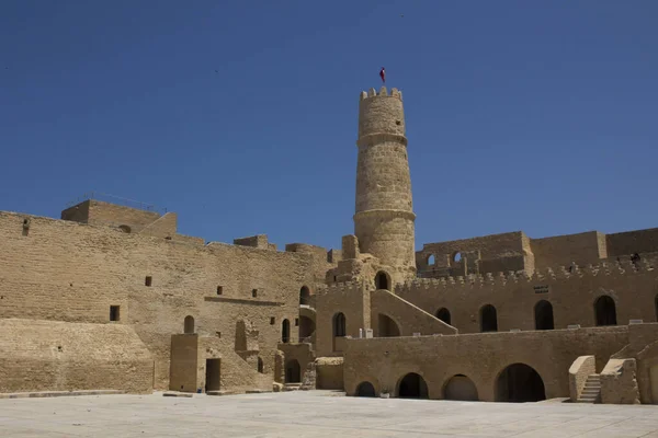 Ribat Slami Savunma Yapısı Gün Işığında Tunus Manastır Yer Alıyor — Stok fotoğraf