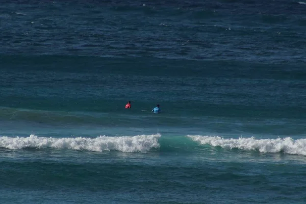 Surfista Nella Spiaggia Della Galizia Coruna Spagna Europa — Foto Stock