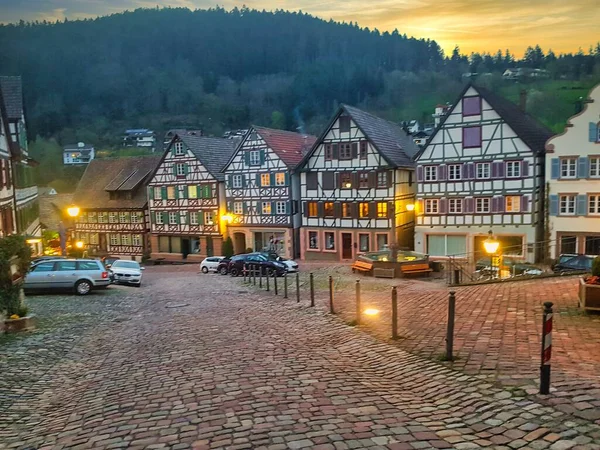 Эльзас Traditional Houses Beautiful Village Elsace France Европа — стоковое фото