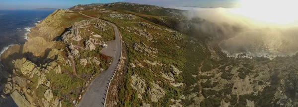 Vista Aérea Zona Costa Rocosa España Europa Drone Foto — Foto de Stock