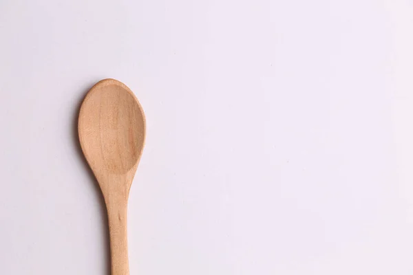 Primer Plano Pequeñas Cucharas Cocina Madera Bambú Para Comida —  Fotos de Stock