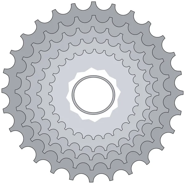 Иллюстрация Велосипедных Звездочек Белом Фоне — стоковое фото