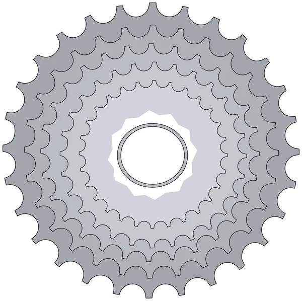 Illustration Bicycle Sprockets Isolated White Background — Stock Photo, Image