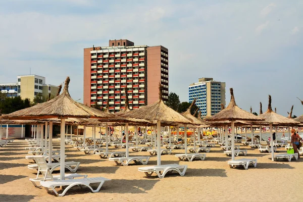 Mangal Rumania Agosto 2016 Playa Rumana Mar Negro Con Turistas —  Fotos de Stock