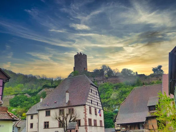 Tradiční Domy Alsasku Architektura Francii Evropa — Stock fotografie