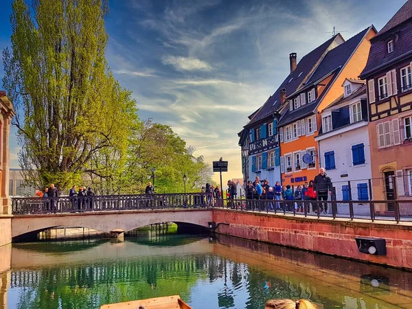 Bellissimo Fiume Nel Villaggio Alsazia Francia Europa — Foto Stock