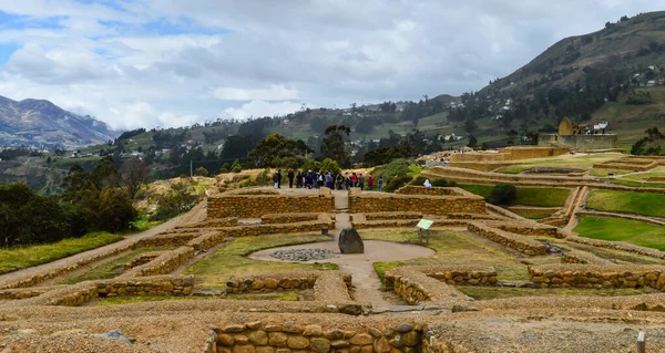 Plano Ángulo Alto Zona Las Ruinas Ingapirca Ubicada Ecuador — Foto de Stock