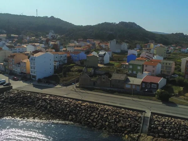 Vista Aérea Camelle Costa Galiza Espanha Drone Foto — Fotografia de Stock