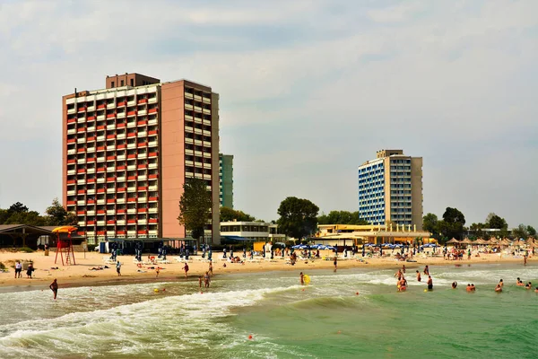 Mangal Rumania Agosto 2016 Playa Rumana Mar Negro Con Turistas — Foto de Stock