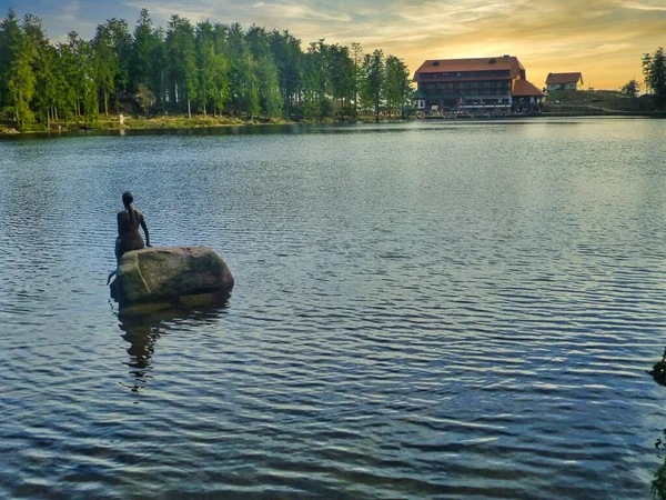 Natuur Bij Zonsondergang Het Dorp Alsace Frankrijk Europa — Stockfoto