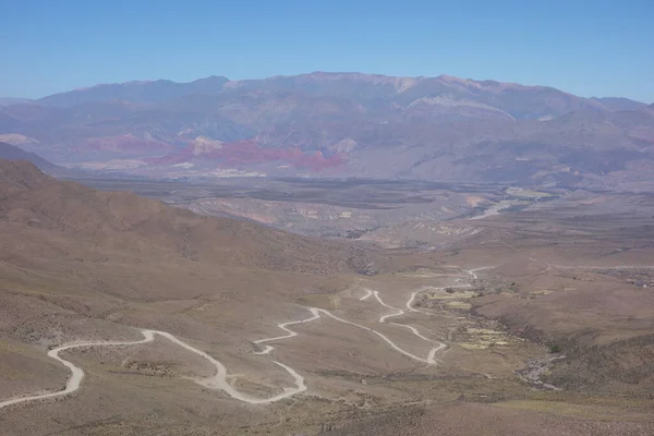 Una Foto Aerea Mirador Hornocal Cerro Colores Coctaca Argentina — Foto Stock