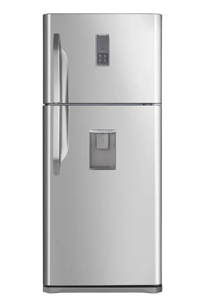 Una Toma Vertical Refrigerador Sobre Fondo Blanco — Foto de Stock